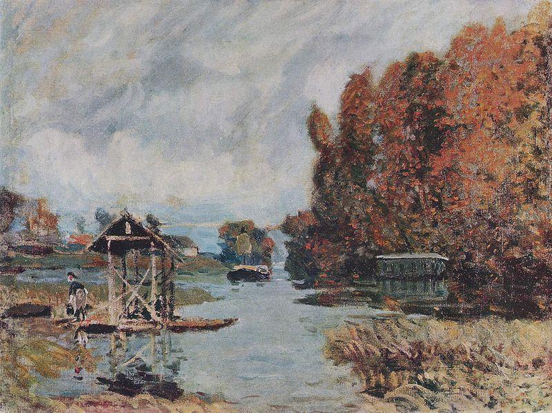 Alfred Sisley Wacherinnen von Bougival oil painting picture
